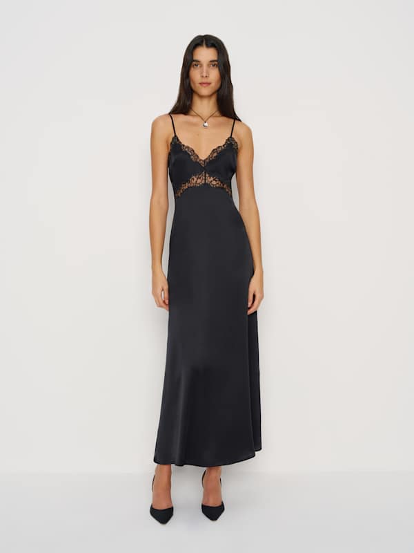 Ericka Silk Dress - Black
